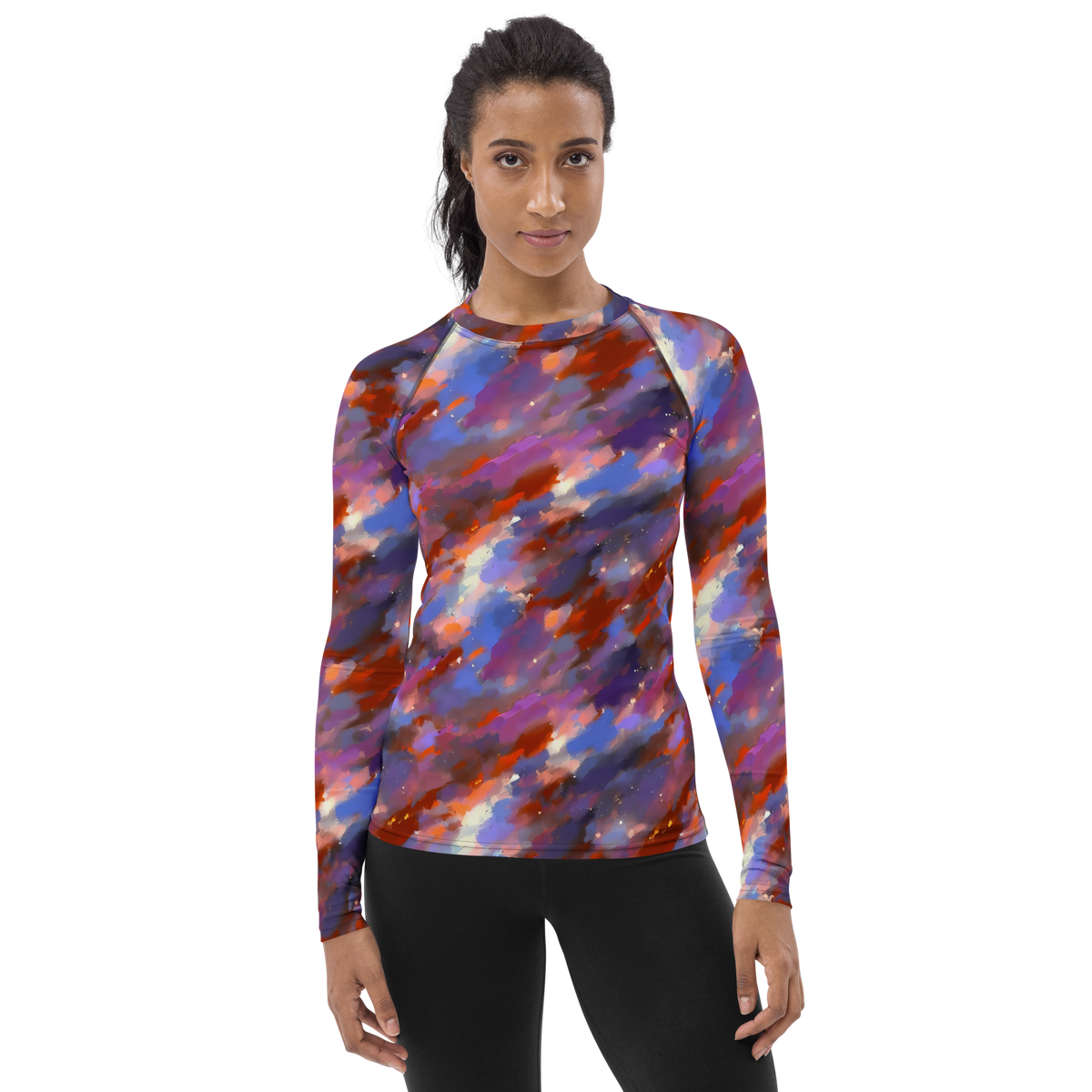 Women's Rash Guard - Celestial Brushstroke