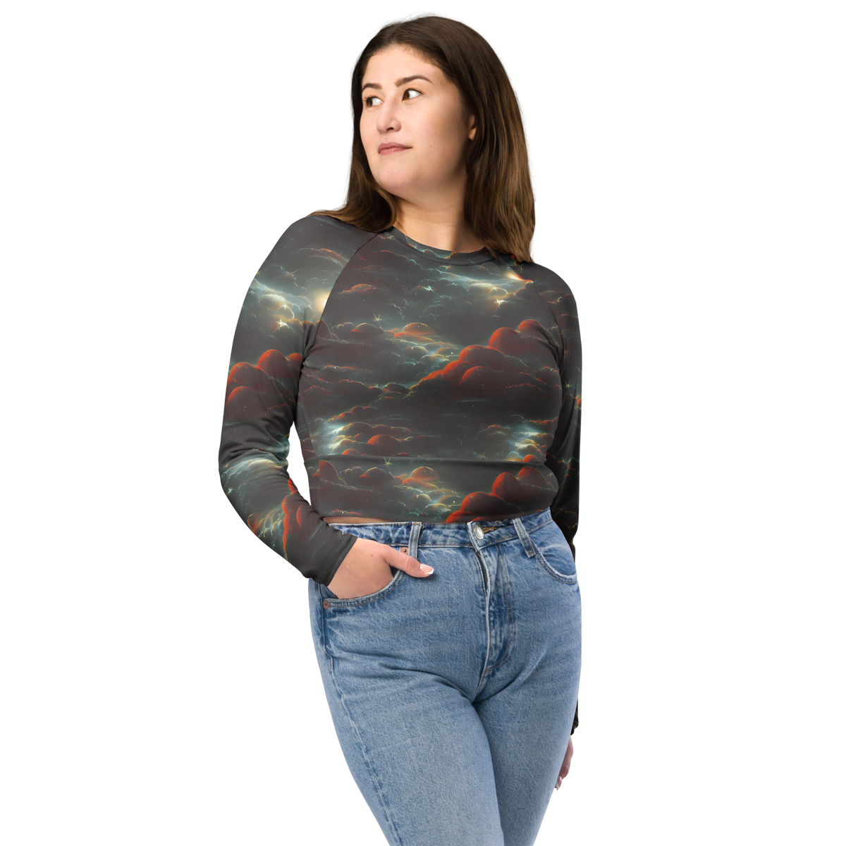 Long Sleeve Crop Top - Stellar Highlands