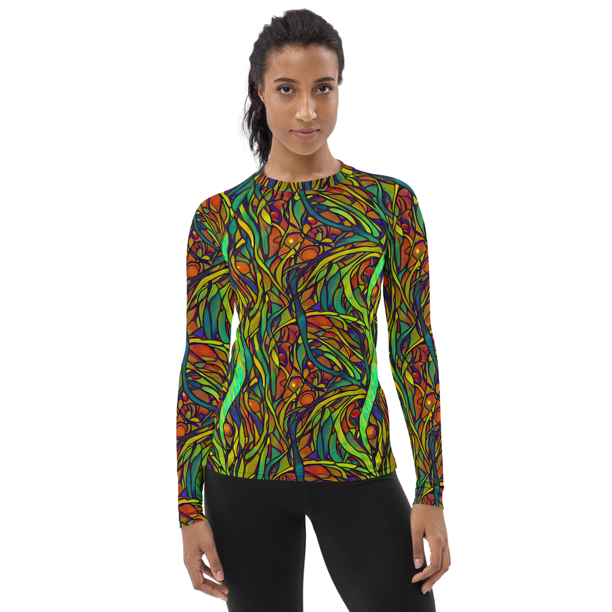 Women's Rash Guard - Cosmic Garden