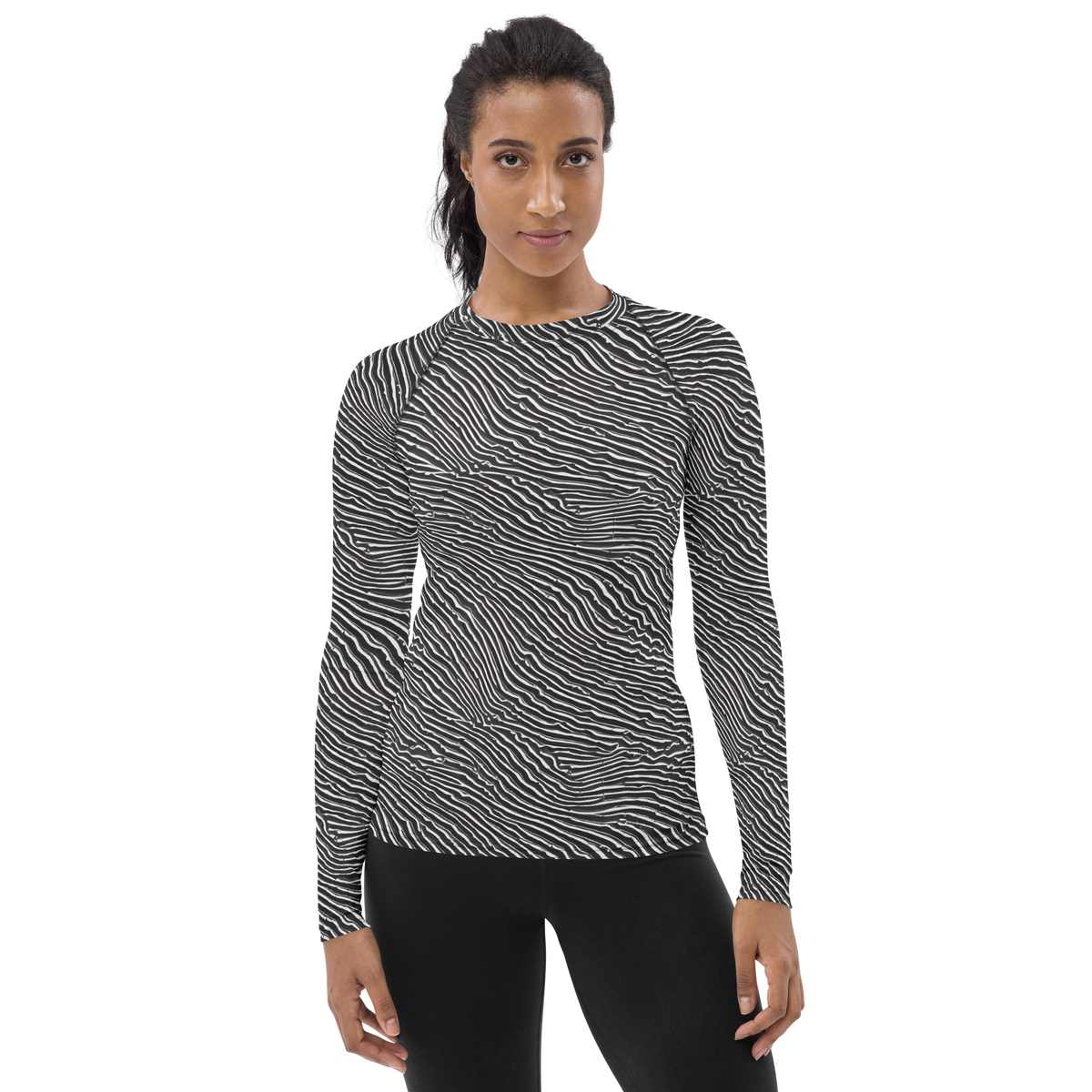 Women's Rash Guard - Hypnotic Waves