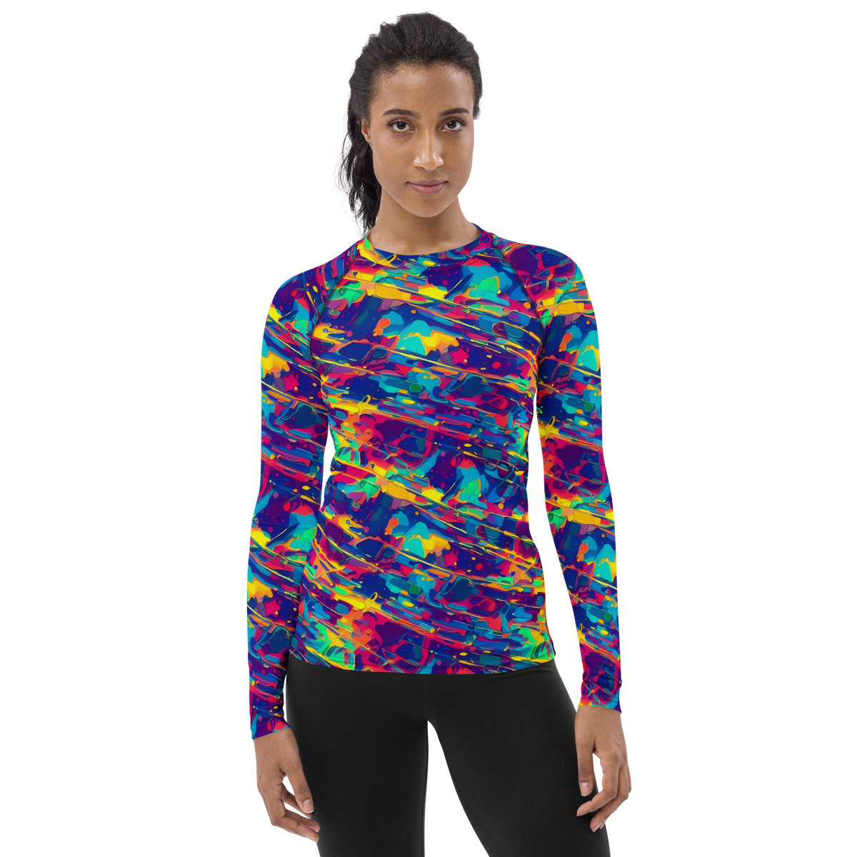 Women's Rash Guard - Spectrum Streaks