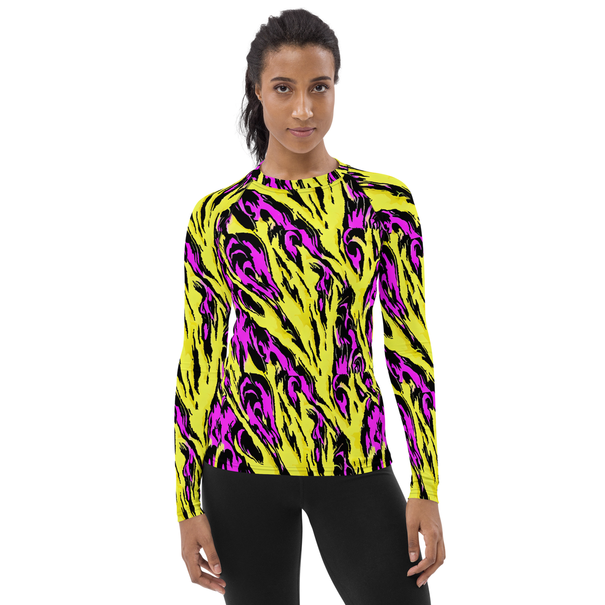 Women's Rash Guard - Neon Savanna