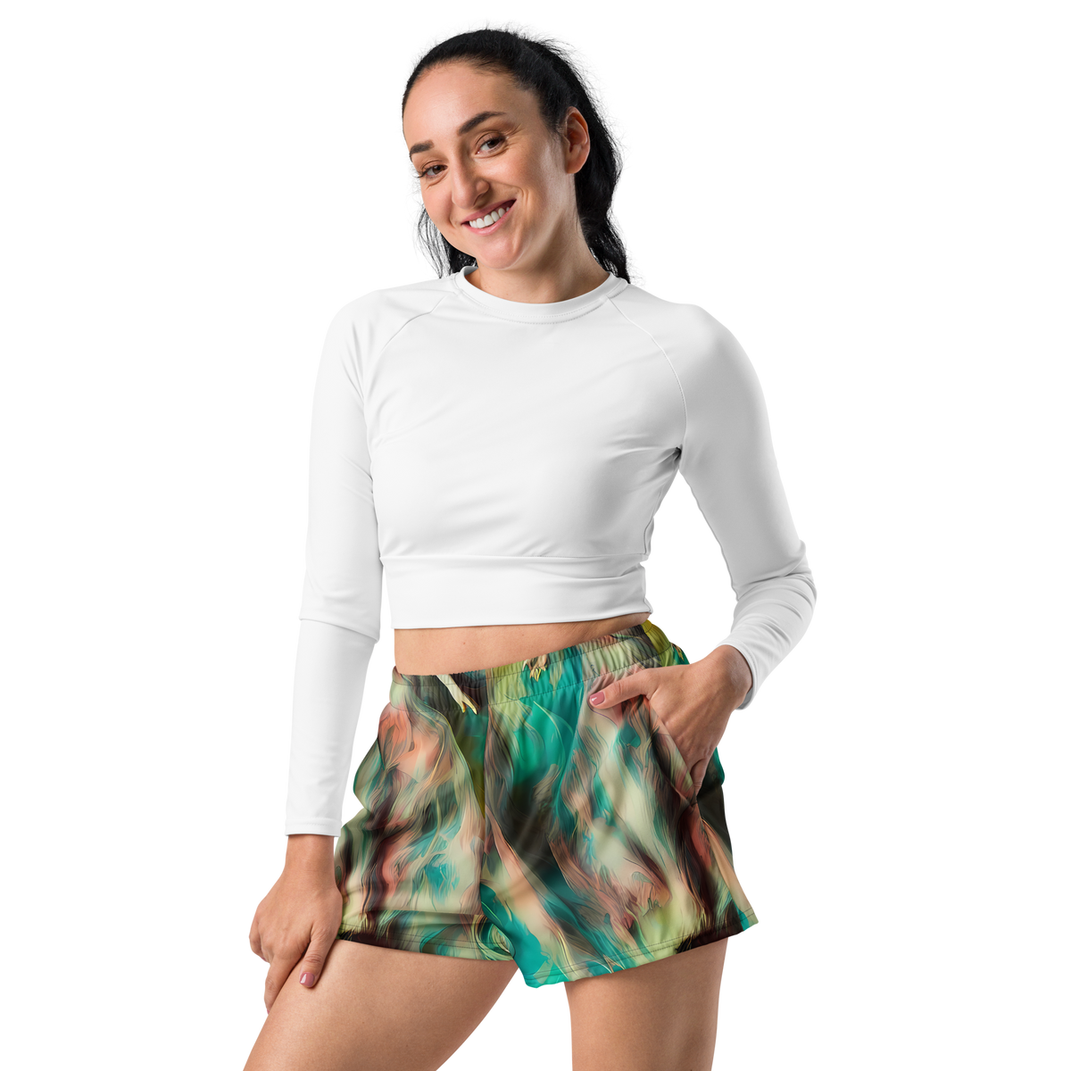 Women’s Athletic Shorts - Enchanted Fusion