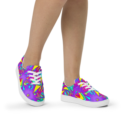 Women's Lace-Up Canvas Shoes - Nebula Radiance