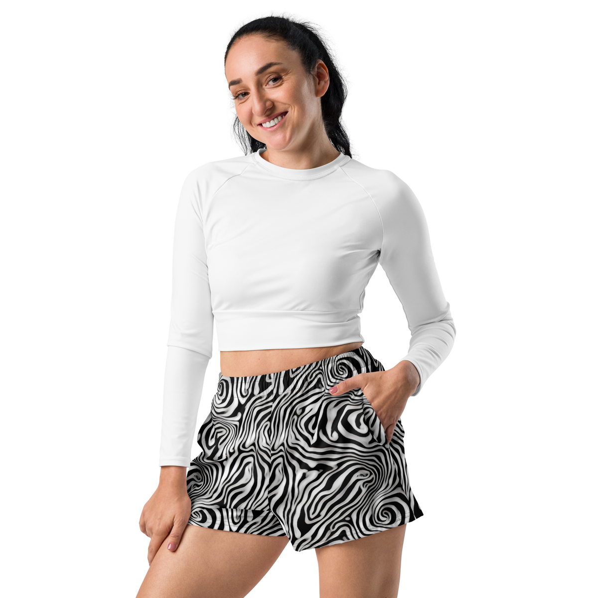 Women’s Athletic Shorts - Warped Cosmos