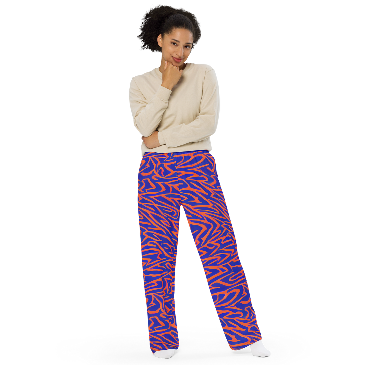 Wide-Leg Pants - Sapphire Swirl