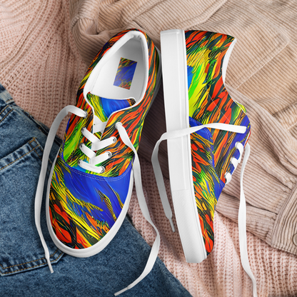 Women's Lace-Up Canvas Shoes - Hodgkin's Blaze