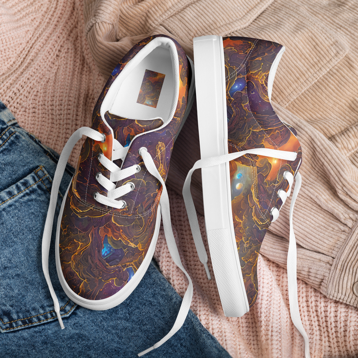Women's Lace-Up Canvas Shoes - Pozzo Vortex