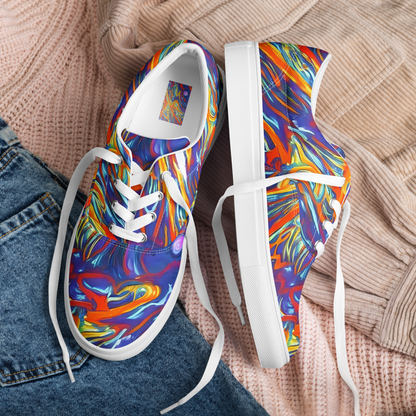 Women's Lace-Up Canvas Shoes - Galactic Ember