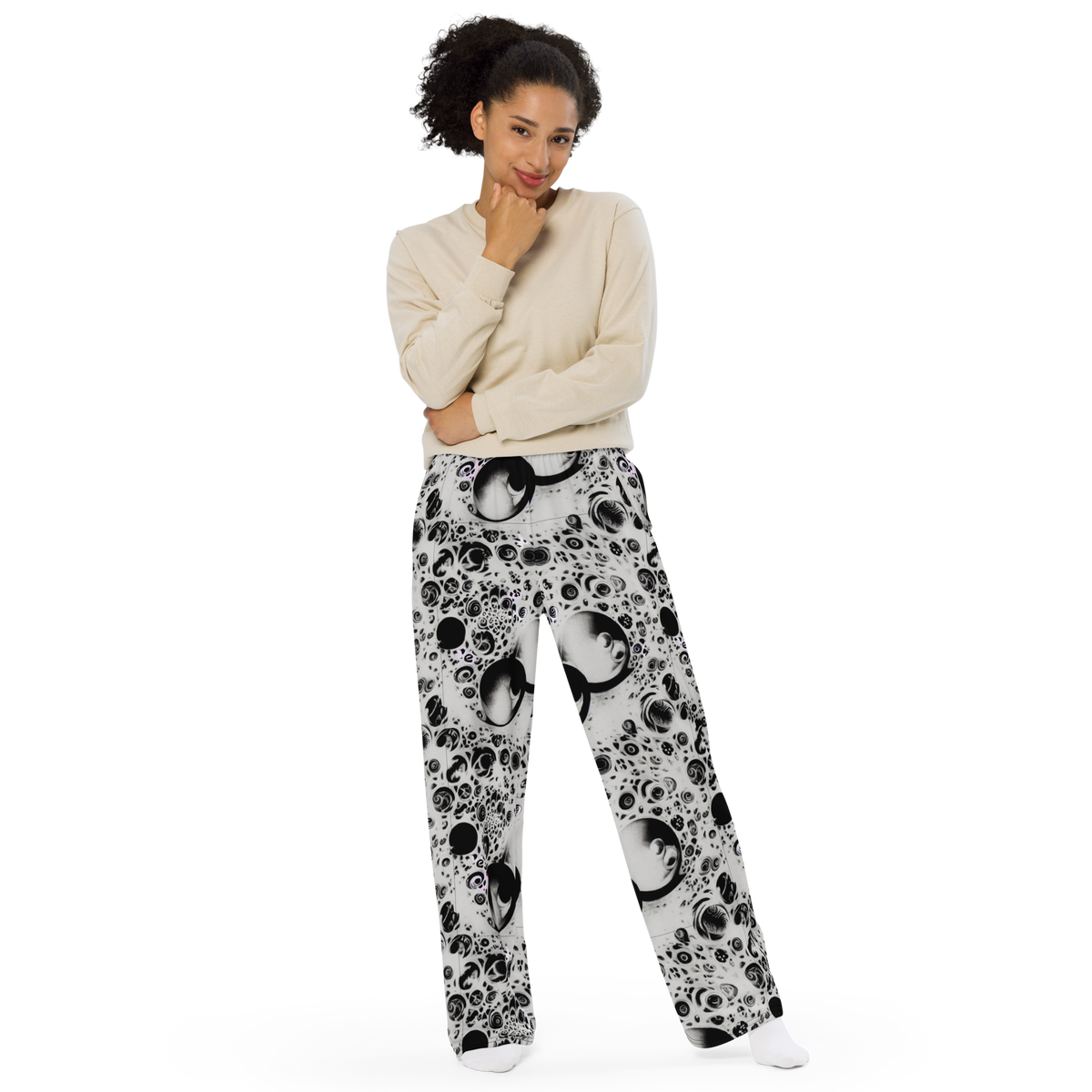 Wide-Leg Pants - Crater Swirl