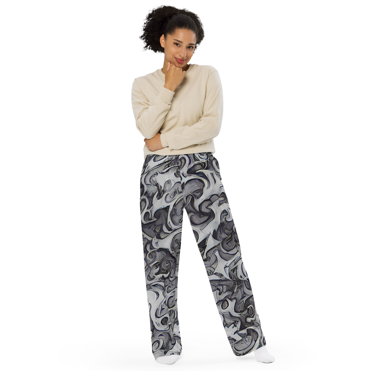 Wide-Leg Pants - Mashburn Swirls