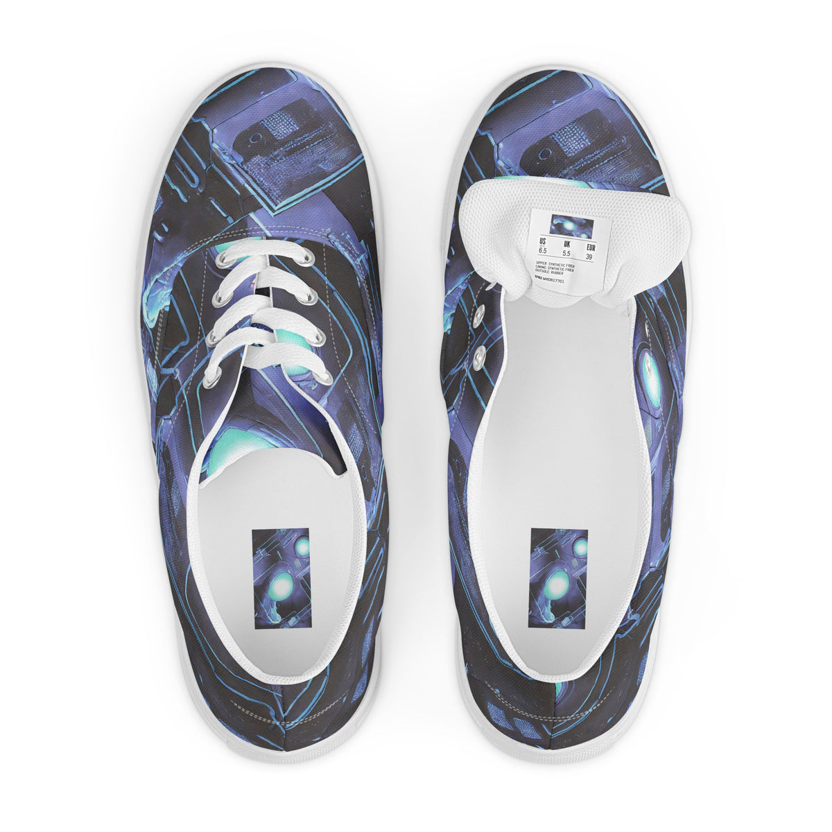 Men's Lace-Up Canvas Shoes - Galactic Circuit