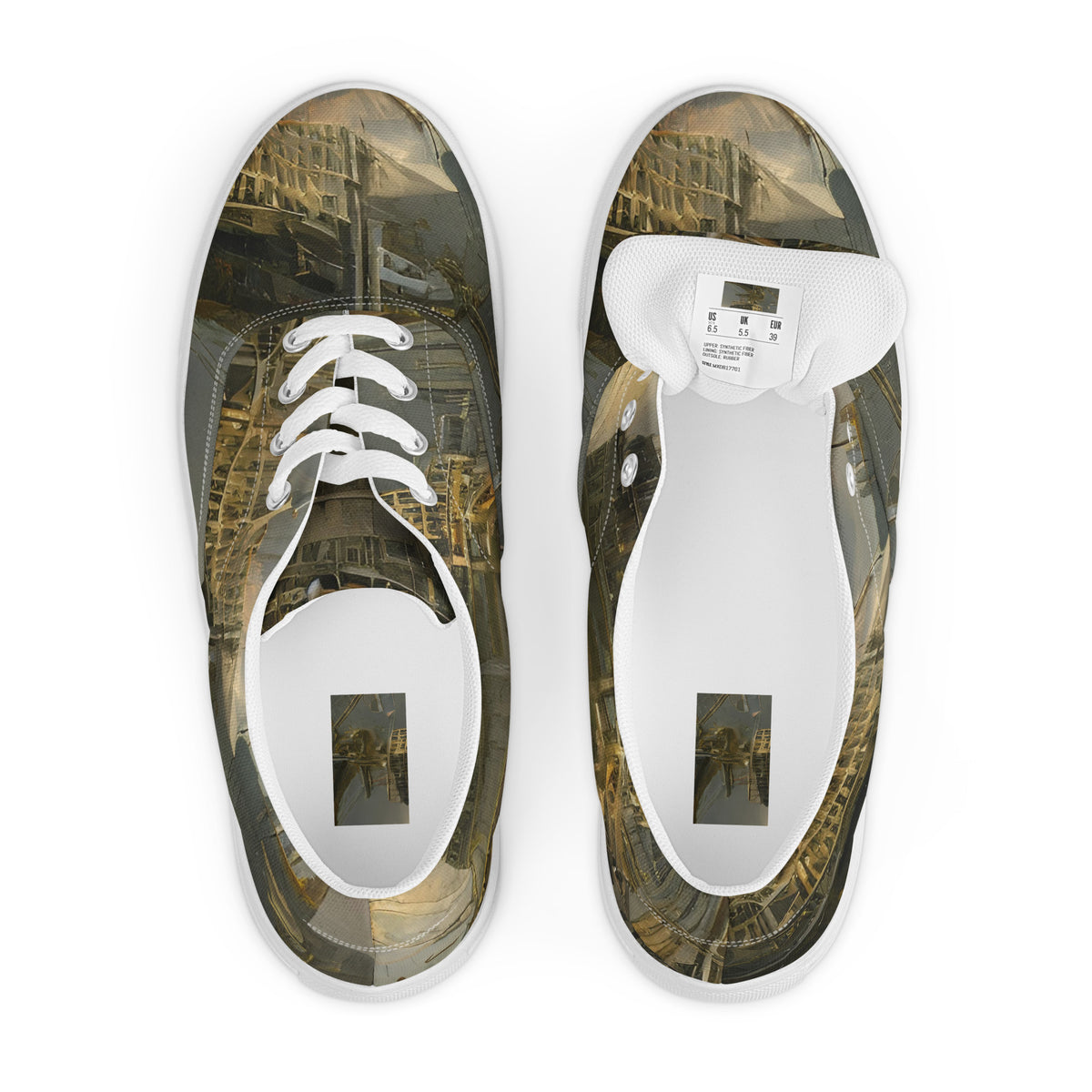 Men's Lace-Up Canvas Shoes - Ethereal Armada