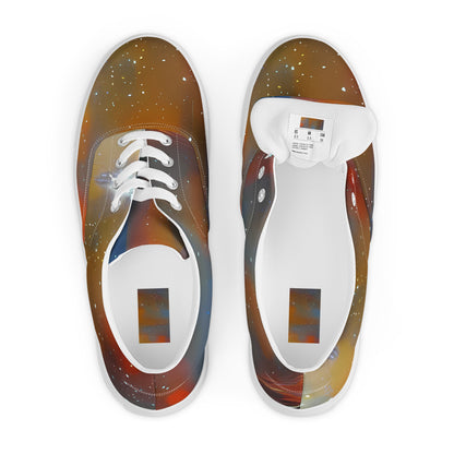 Women's Lace-Up Canvas Shoes - Asterglow Veil