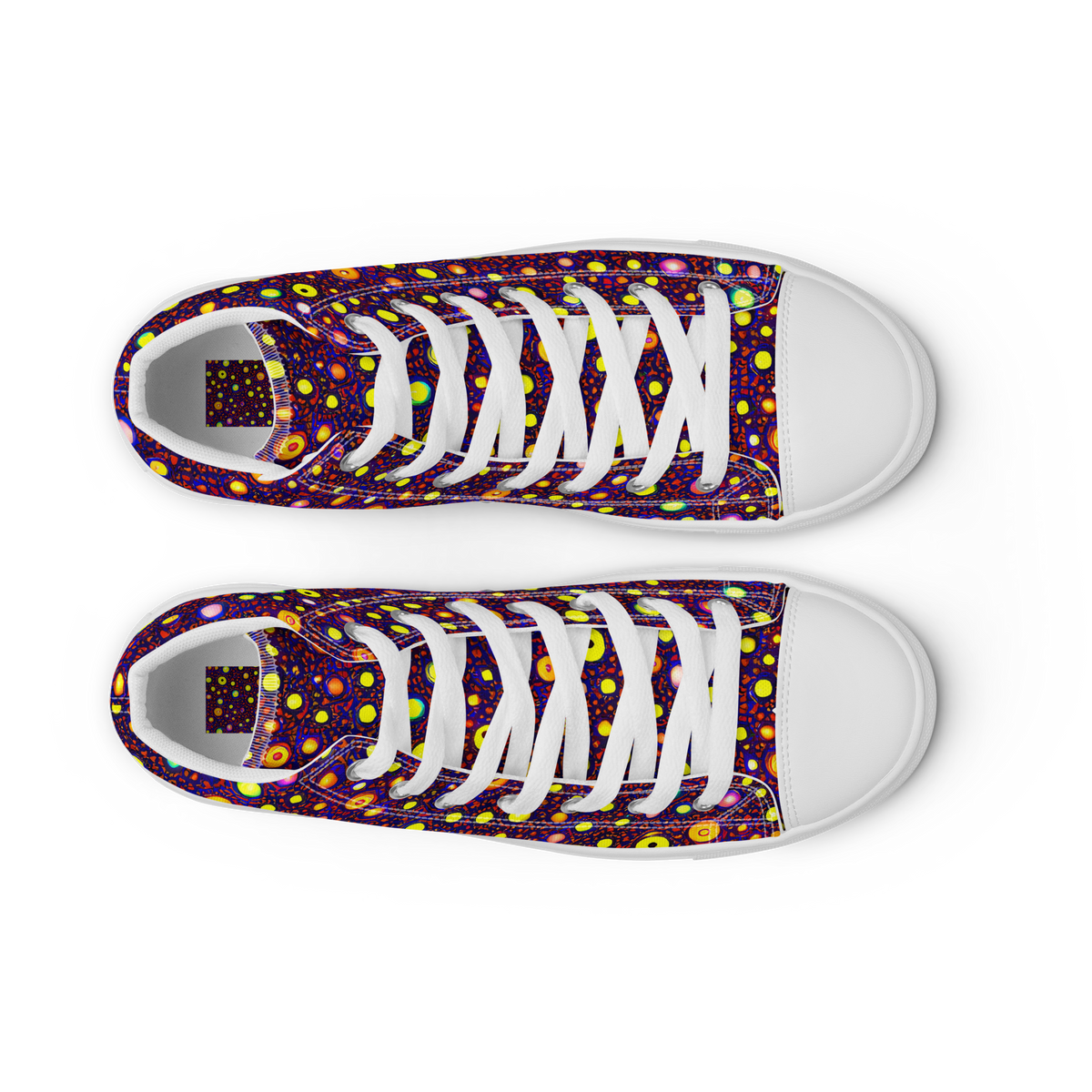 Women's High Top Canvas Shoes - Cosmic Dotscape
