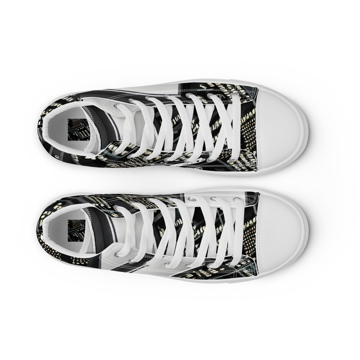 Men's High Top Canvas Shoes - Electro Essence