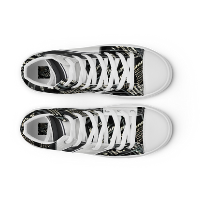 Men's High Top Canvas Shoes - Electro Essence