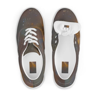 Women's Lace-Up Canvas Shoes - Gilded Galaxies