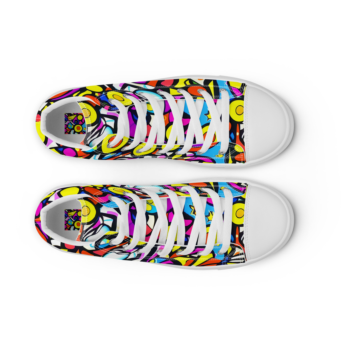 Men's High Top Canvas Shoes - Eclectic Fantasy