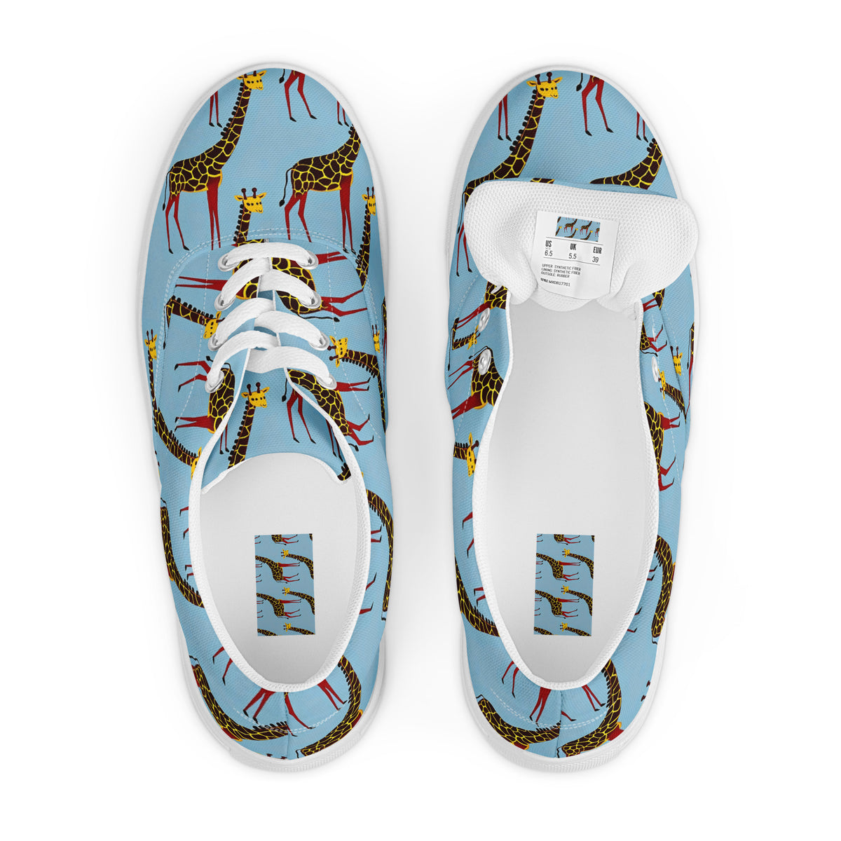 Men's Lace-Up Canvas Shoes - Giraffe Groove