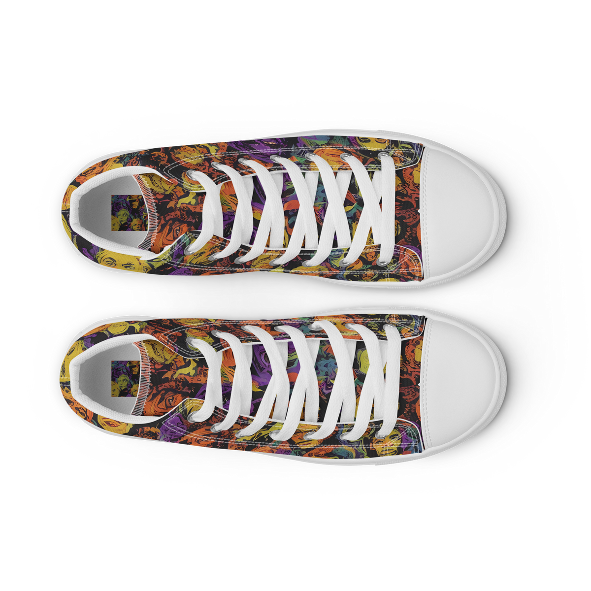 Women's High Top Canvas Shoes - Kaleidoscopic Spirits