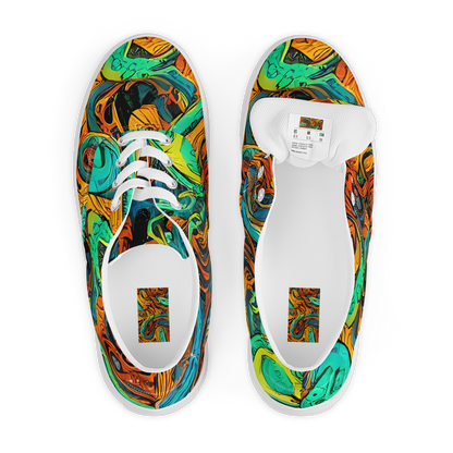 Men's Lace-Up Canvas Shoes - Flaming Mirage