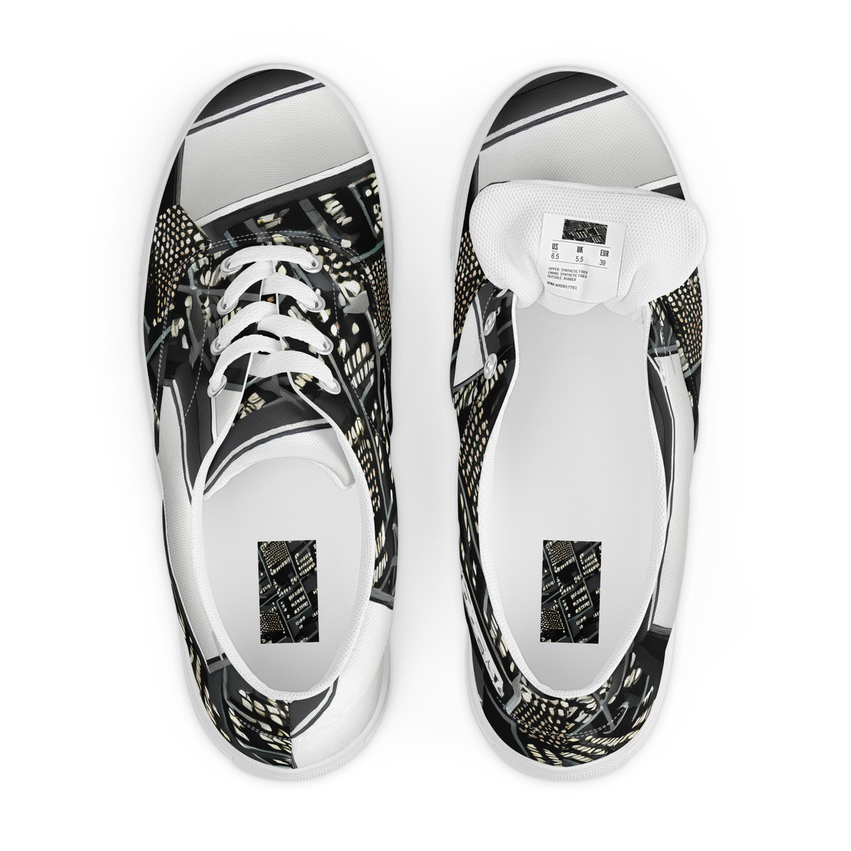 Men's Lace-Up Canvas Shoes - Electro Essence