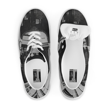 Men's Lace-Up Canvas Shoes - Concrete Harmony