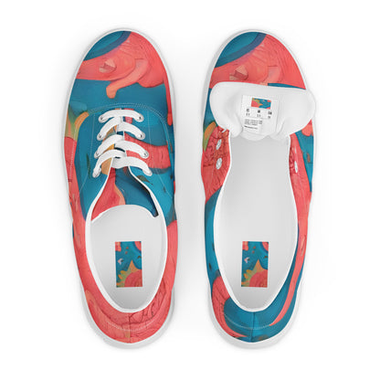 Women's Lace-Up Canvas Shoes - Jurassic Jive