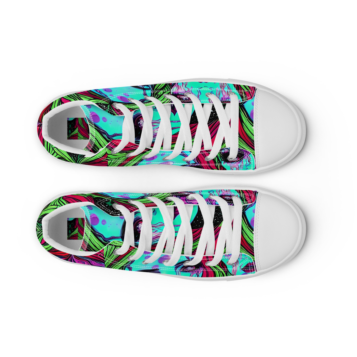 Men's High Top Canvas Shoes - Luminous Nightfall