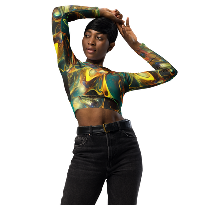 Long Sleeve Crop Top - Elegant Whirl