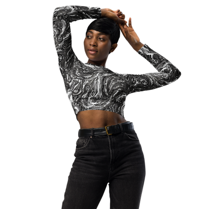 Long Sleeve Crop Top - Nebulous Night