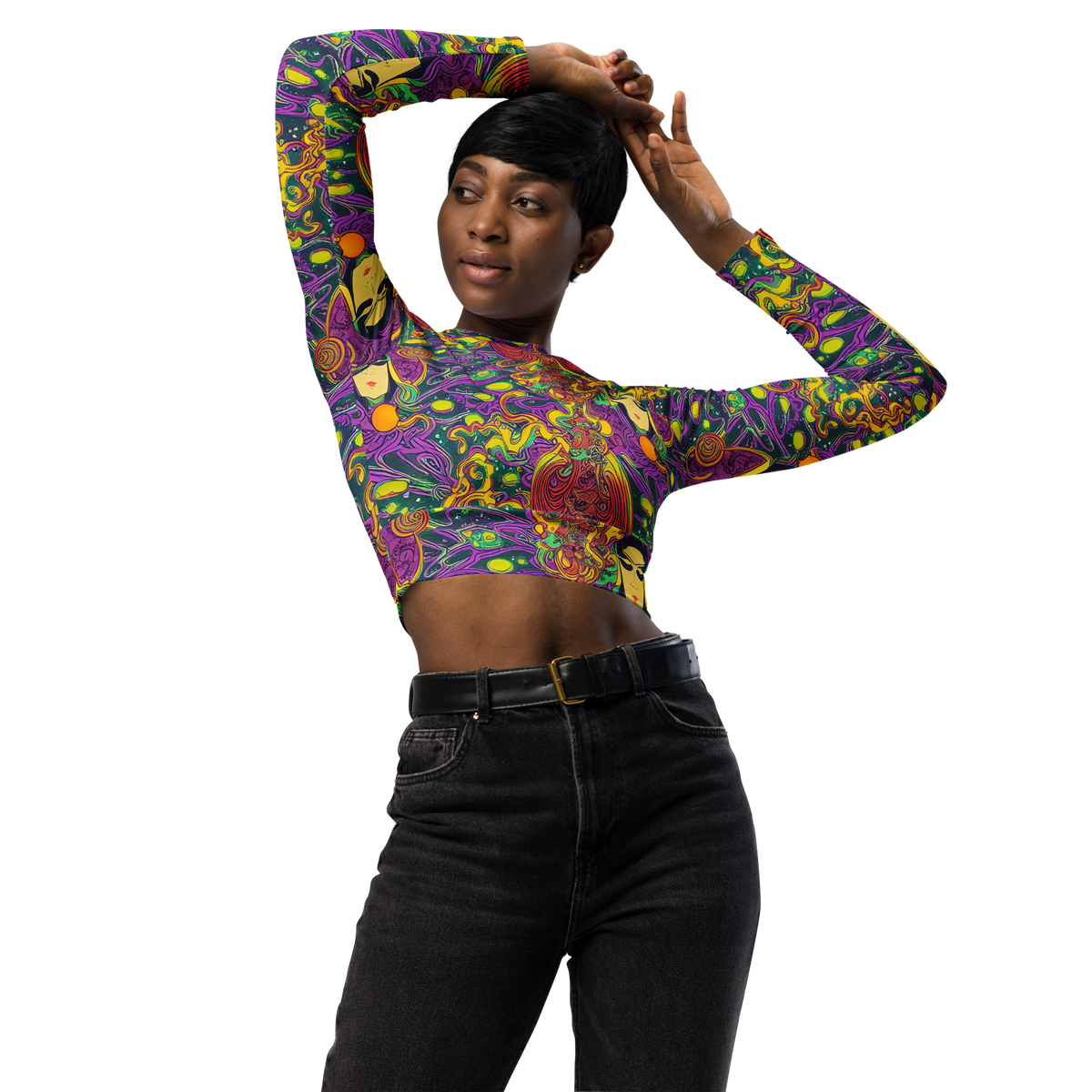 Long Sleeve Crop Top - Odyssey in Color