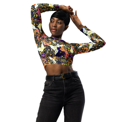Long Sleeve Crop Top - Ethereal Waltz