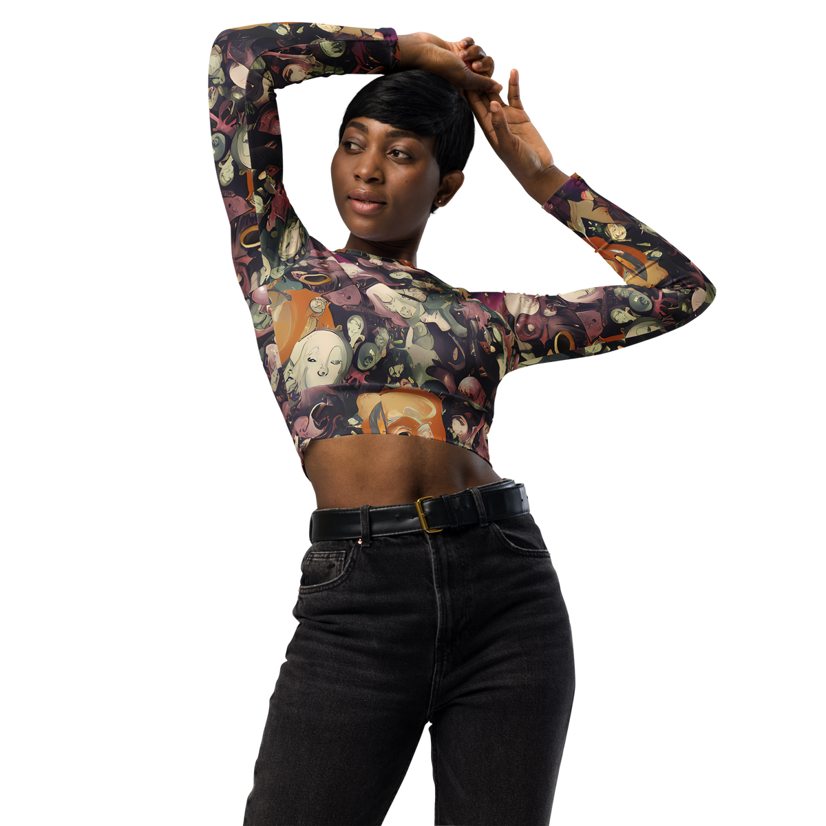 Long Sleeve Crop Top - Visions of the Unseen
