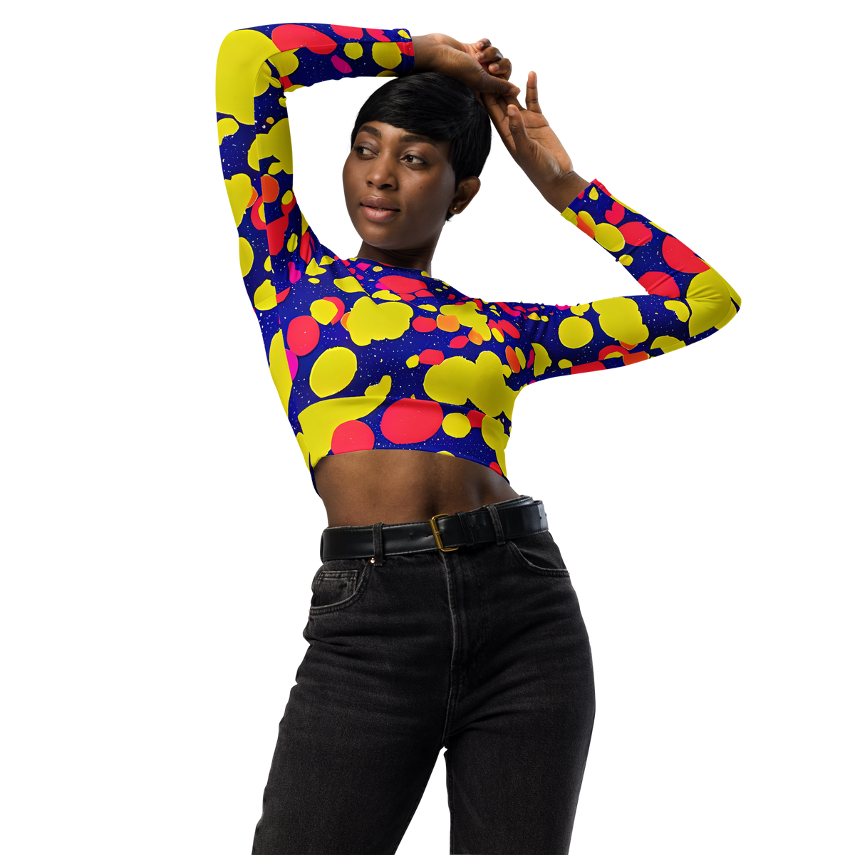 Long Sleeve Crop Top - Void Visions