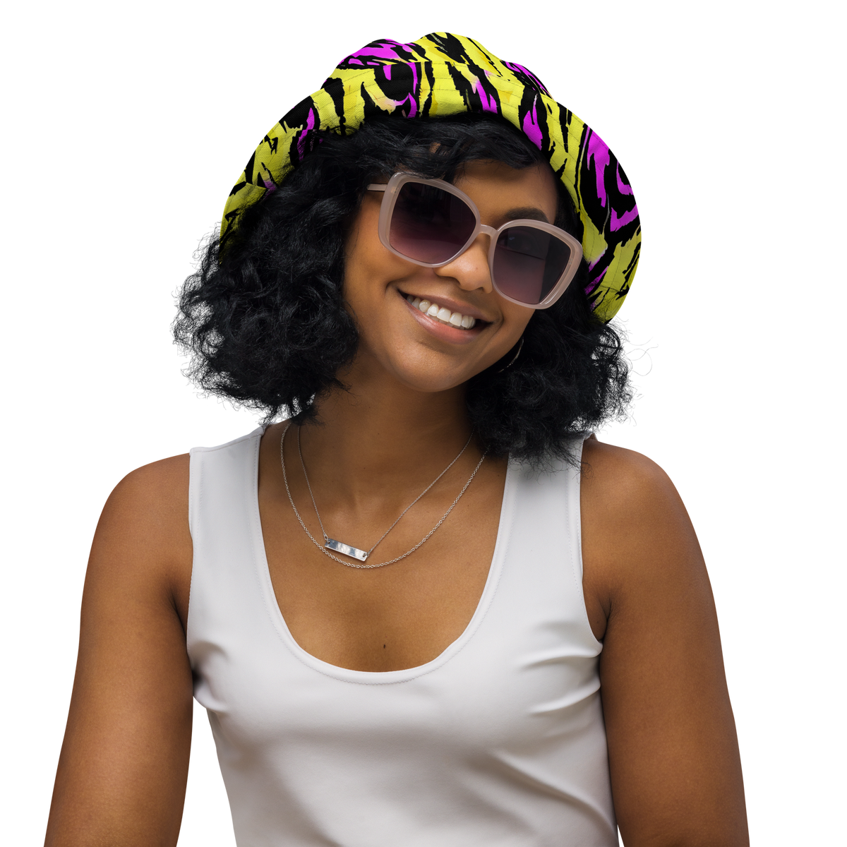 Reversible Bucket Hat - Neon Savanna