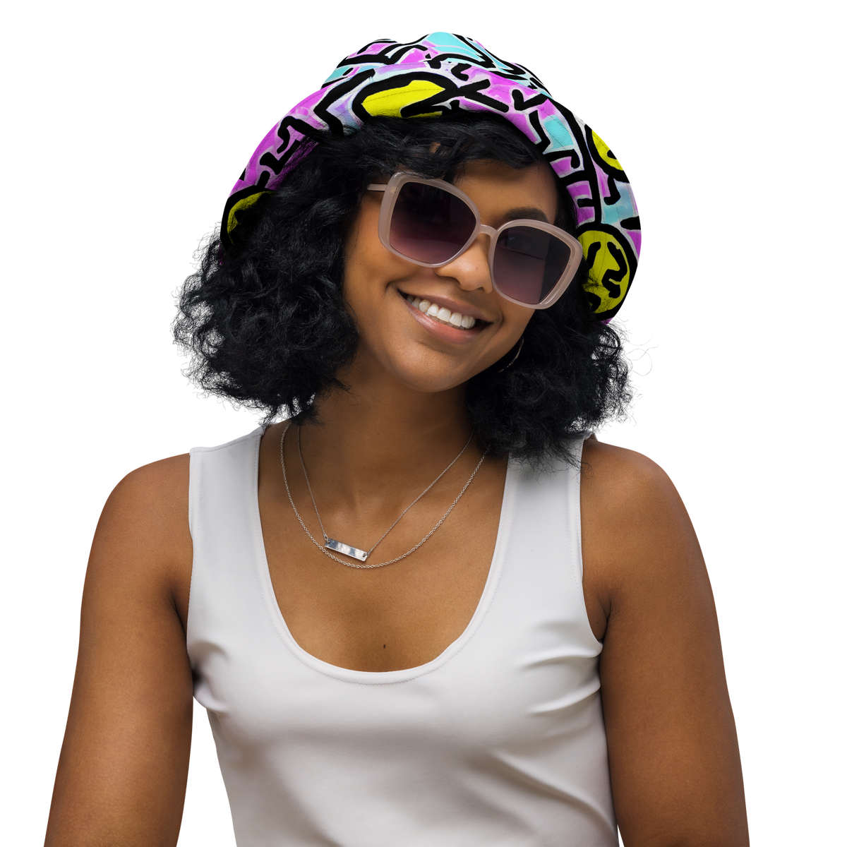 Reversible Bucket Hat - Punk Doodles