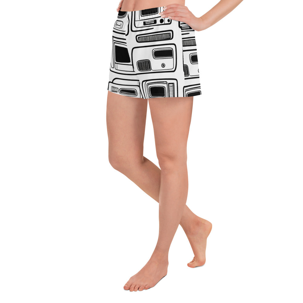 Women’s Athletic Shorts - Techno Echo