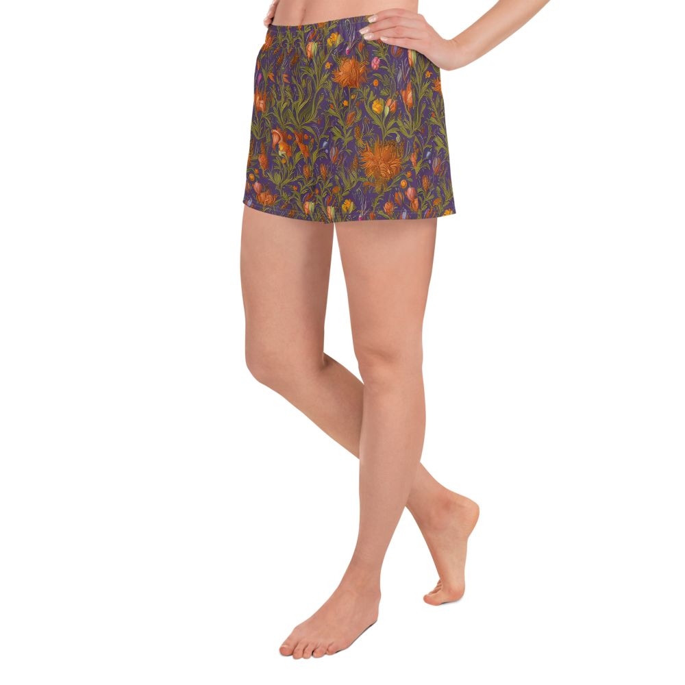 Women’s Athletic Shorts - Botanical Nebula