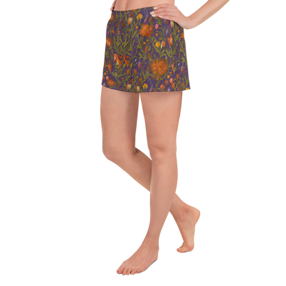 Women’s Athletic Shorts - Botanical Nebula