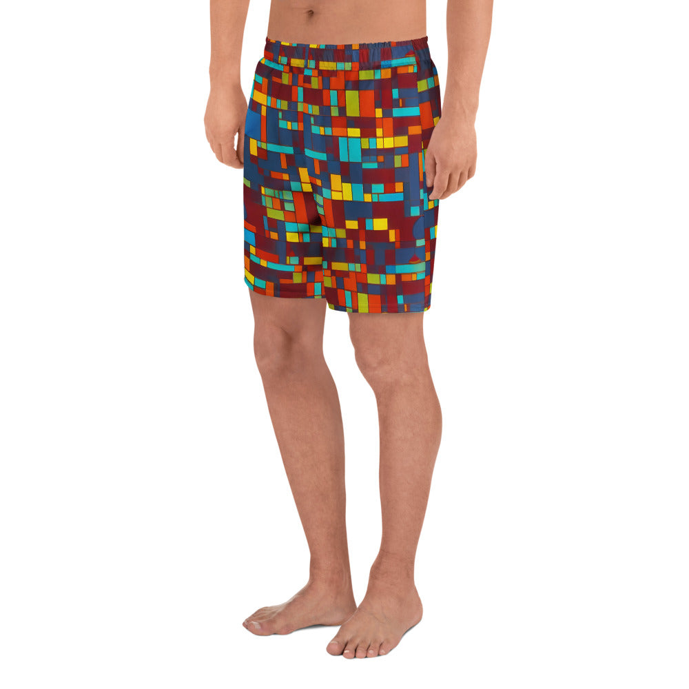 Men's Athletic Shorts - Astral Grid