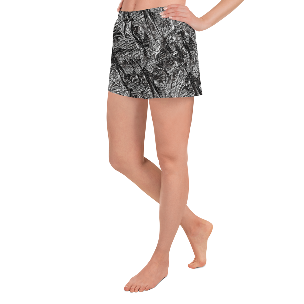 Women’s Athletic Shorts - Gothic Whirlwind