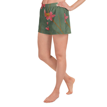 Women’s Athletic Shorts - Petal Symphony