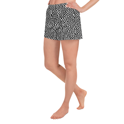 Women’s Athletic Shorts - Static Swirl