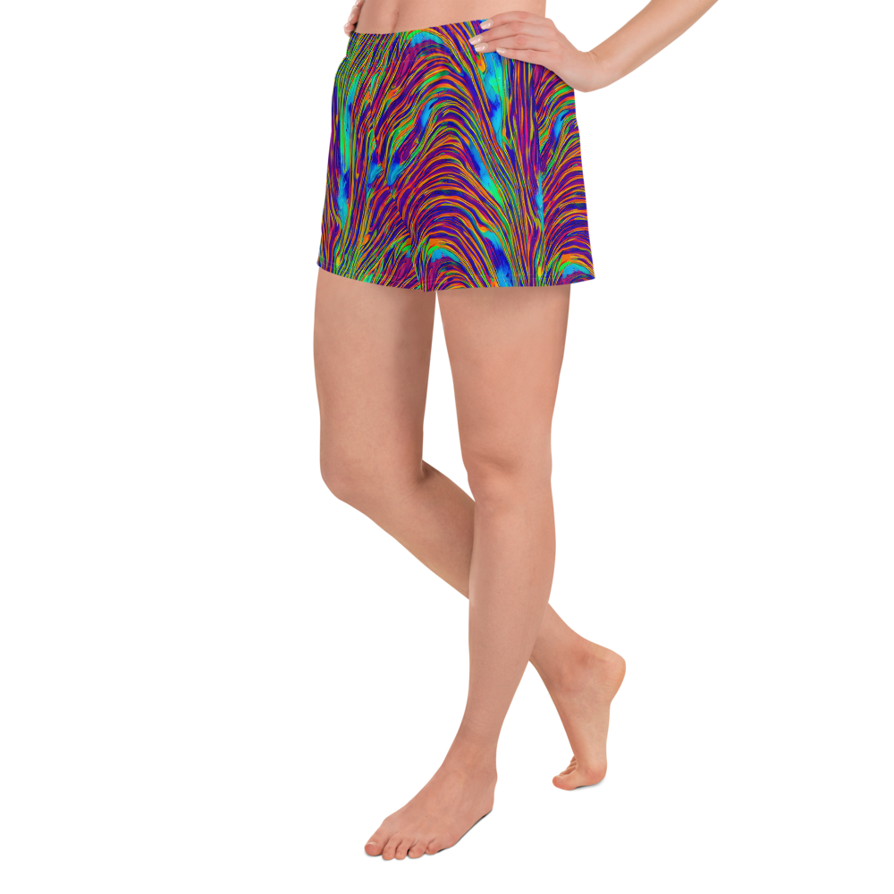 Women’s Athletic Shorts - Lux Waves
