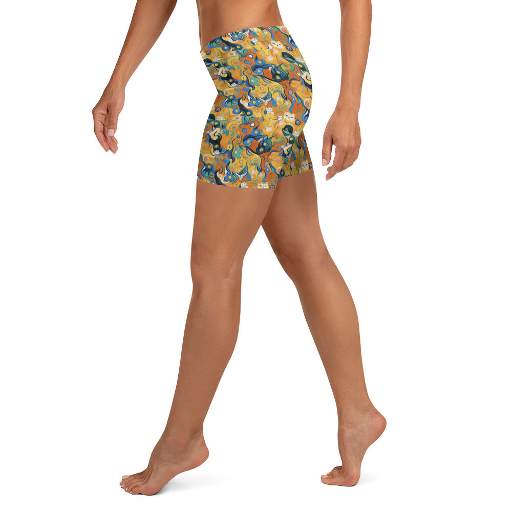 Shorts - Whimsical Feline Dance