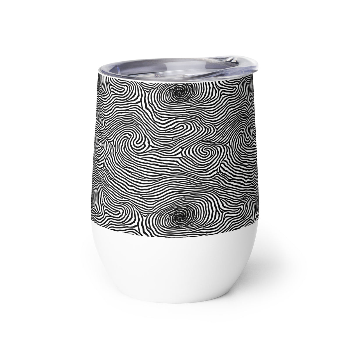 Wine Tumbler - Black And White Rhapsody