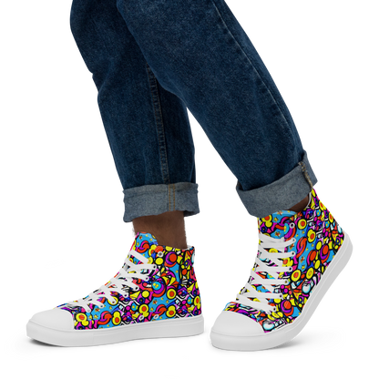 Men's High Top Canvas Shoes - Stellar Circus