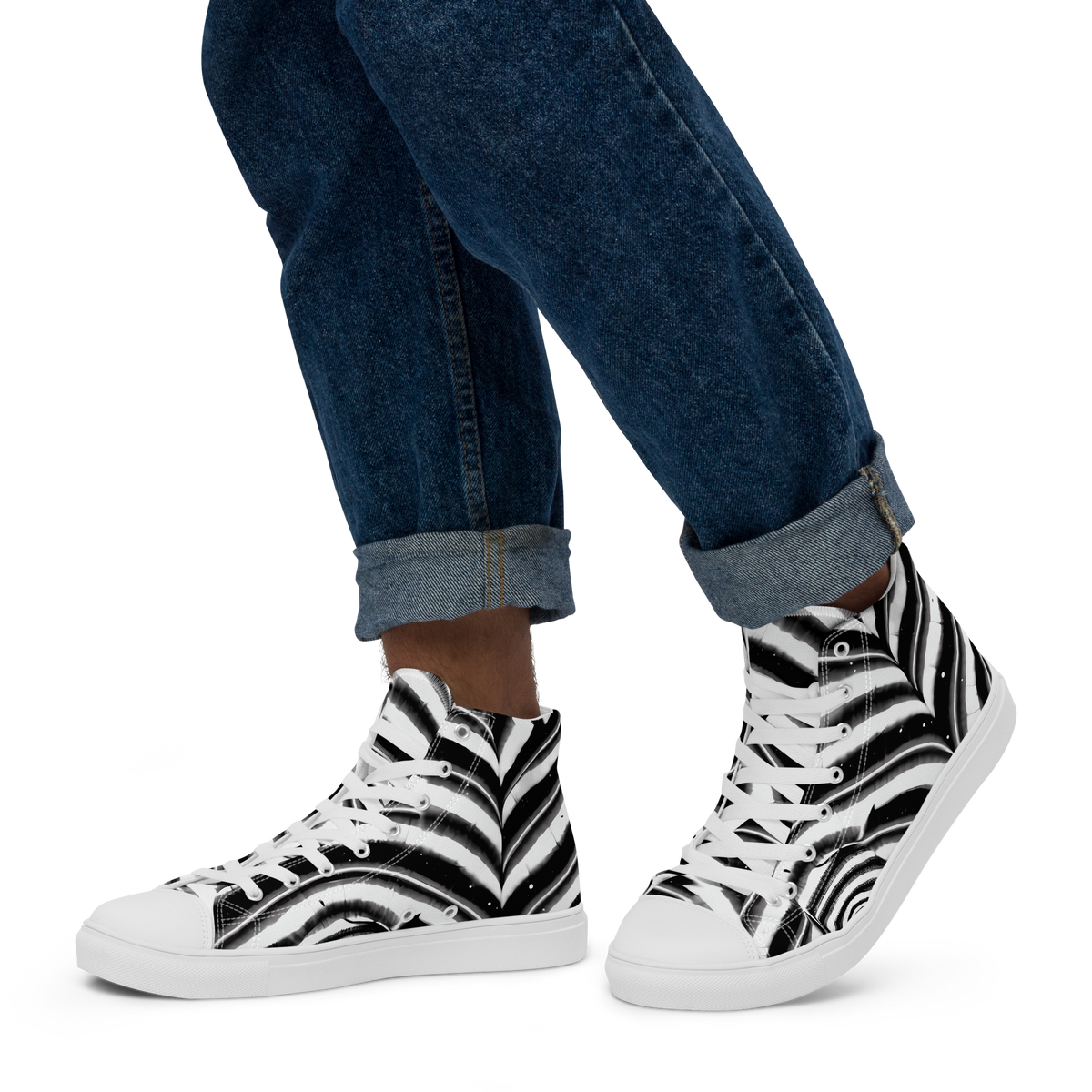 Men's High Top Canvas Shoes - Dupain Swirl